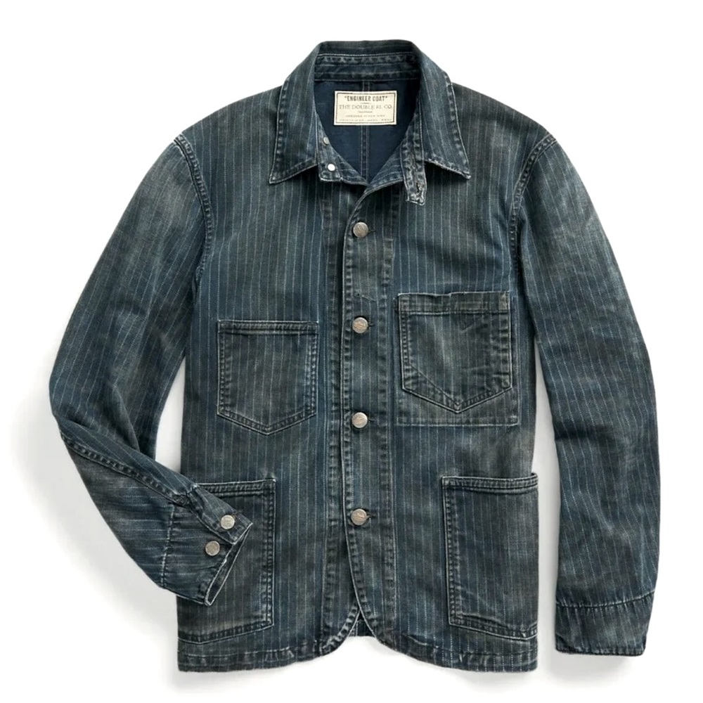 RRL Indigo twill Engineer Coat